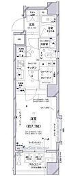 パレステュディオ新宿パークサイド 1Kの間取図画像