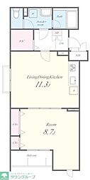Belleville千光前 1LDKの間取図画像