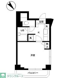 スカイコートヌーベル早稲田 1Kの間取図画像