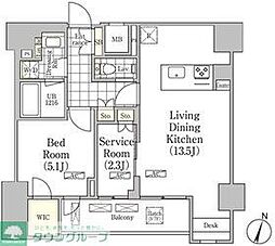 アンパサンド北新宿 1SLDKの間取図画像