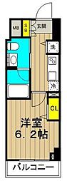 グランドコンシェルジュ早稲田 1Kの間取図画像