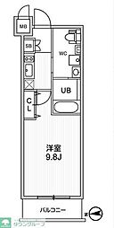 ALTERNA中野 1Kの間取図画像