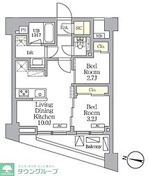NOGATA RESIDENCE 2LDKの間取図画像