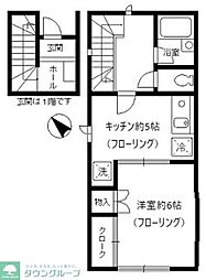 メゾン・ド・ルルス・ドゥー2 1Kの間取図画像