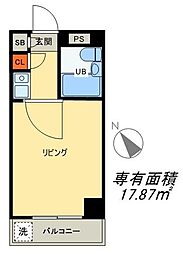KIKビル 1Kの間取図画像