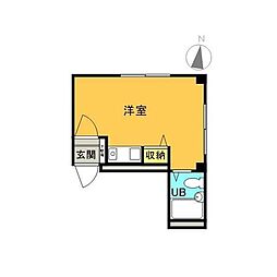 上落合ビル ワンルームの間取図画像