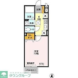 ラルゴ 1階1Kの間取り