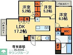 ｉｌ　ｓｏｌｅ 1階3LDKの間取り