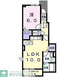 アバンツァート 1階1LDKの間取り