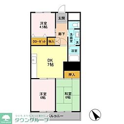 小泉コーポラス 3階3DKの間取り