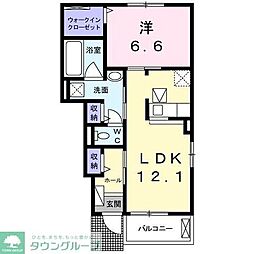コリーナ　デュオ 1階1LDKの間取り