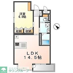 アムール・ゼルコバ 3階1LDKの間取り