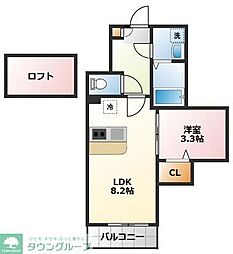 Ｂｅｓｔ　Ｓｔａｇｅ保I 3階1LDKの間取り