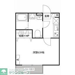 MQuarto柏III 3階1Kの間取り