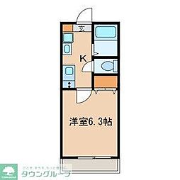ファースト松戸 1階1Kの間取り