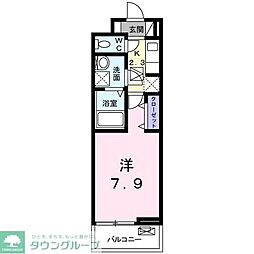 サンモール吉岡3 1Kの間取図画像