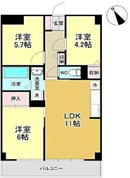 グラン・ピニエール 3LDKの間取図画像