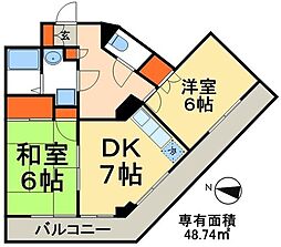 グラン・ピニエール 2DKの間取図画像