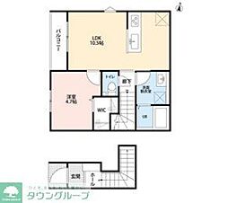 吉川市大字保アパート 1LDKの間取図画像