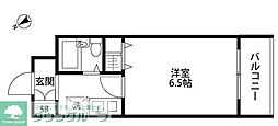 リーブル北小金 1Kの間取図画像