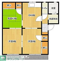 フレグランス千代田 3DKの間取図画像