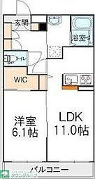 オアゾ桜台2 1LDKの間取図画像