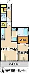 モンテローザ 1LDKの間取図画像