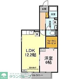 リシアンサス・ガーデンA 1LDKの間取図画像
