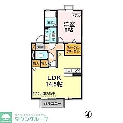 セブンオークスA 1LDKの間取図画像