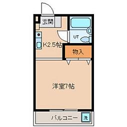 コンフォートＳ 1階1Kの間取り