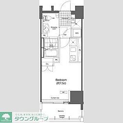 プライムアーバン久米川 7階ワンルームの間取り