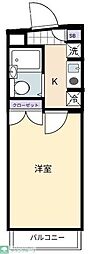 菱和パレスひばりが丘 1階1Kの間取り