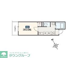 ＭＥＬＤＩＡ東村山 3階1Kの間取り