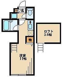 サクラメント保谷 1階1Kの間取り