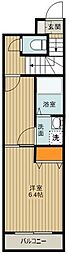 ベルシティ南街 1階1Kの間取り