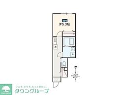 del Cielo小平 1階1Kの間取り