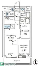プラネソシエプラス桜台 2LDKの間取図画像