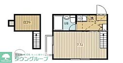 タウンコートヤギサワ 1Kの間取図画像