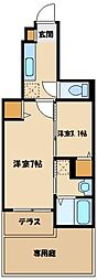 チャムクラージュ 2Kの間取図画像