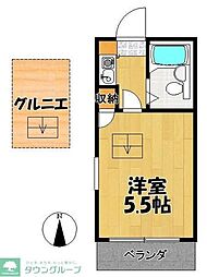 田沢アパート 1Kの間取図画像