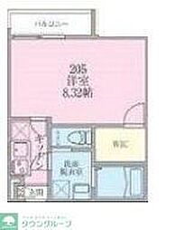 パークサイド清瀬 1Kの間取図画像