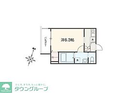 MELLAS田無 1Kの間取図画像