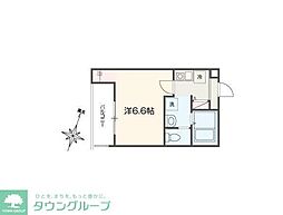 MELLAS田無 1Kの間取図画像