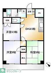 シャトーミノル 3DKの間取図画像
