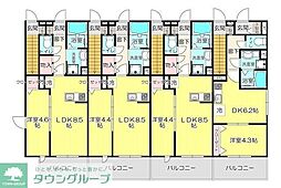 清瀬市松山2丁目アパート 1LDKの間取図画像