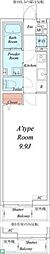 リブリ・アルカンシエルT 1Kの間取図画像