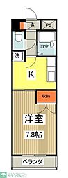 ドミネント清水 1Kの間取図画像
