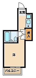 サンパレス花小金井 ワンルームの間取図画像