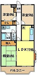 ベルヴィル小金井 3LDKの間取図画像