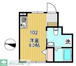 石神井台BASE ワンルームの間取図画像
